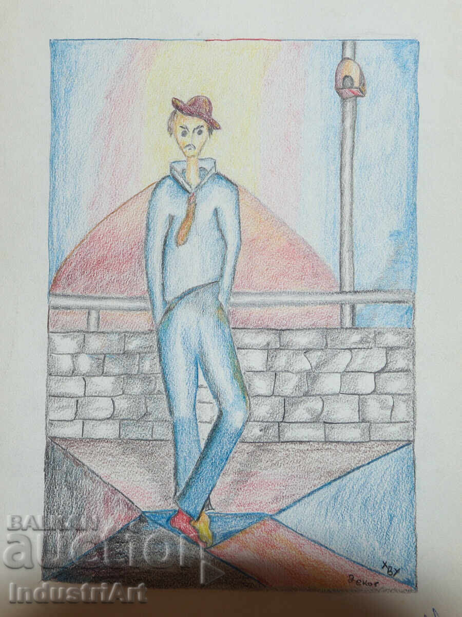 Modern Art Pastel Abstract Portrait with price 100.00 BGN | € 51.13