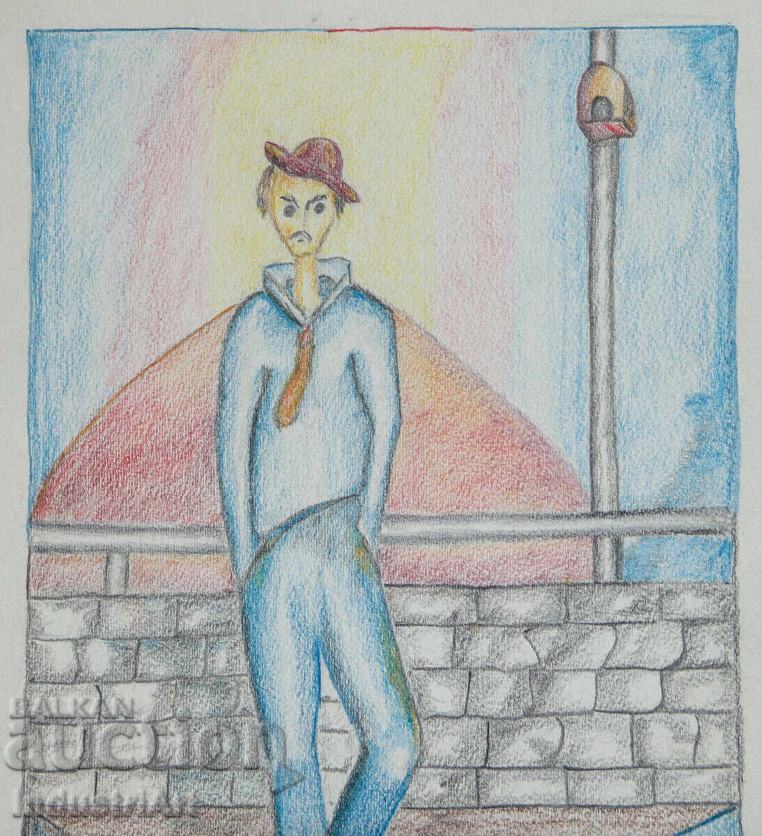 Modern Art Pastel Abstract Portrait - 5