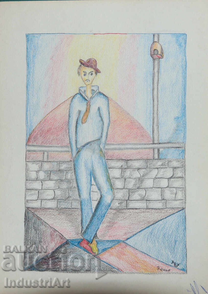 Modern Art Pastel Abstract Portrait