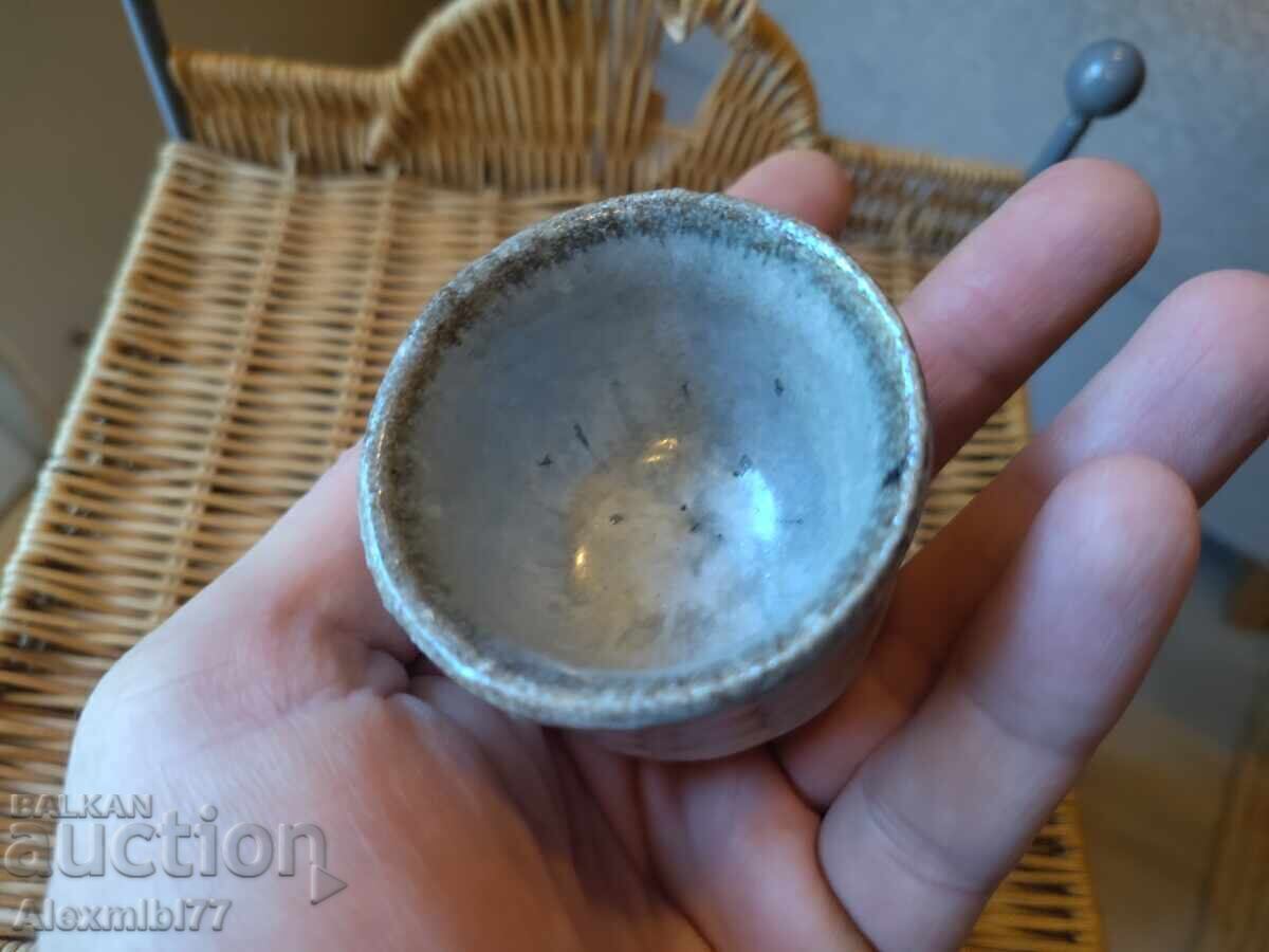 Ceașcă japoneză de sake din ceramică - Hagi guinomi - Japonia - 6