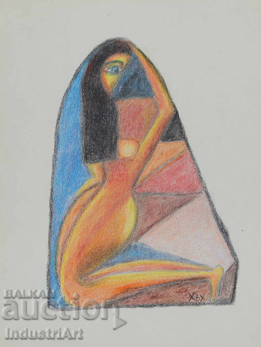 Modern Art Pastel Abstract Portrait Body with price 100.00 BGN | € 51.13