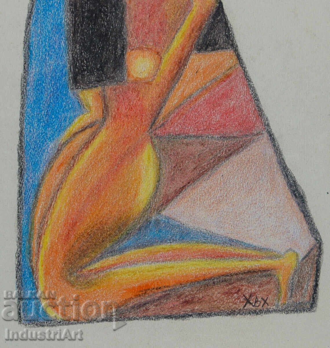 Modern Art Pastel Abstract Portrait Body - 5
