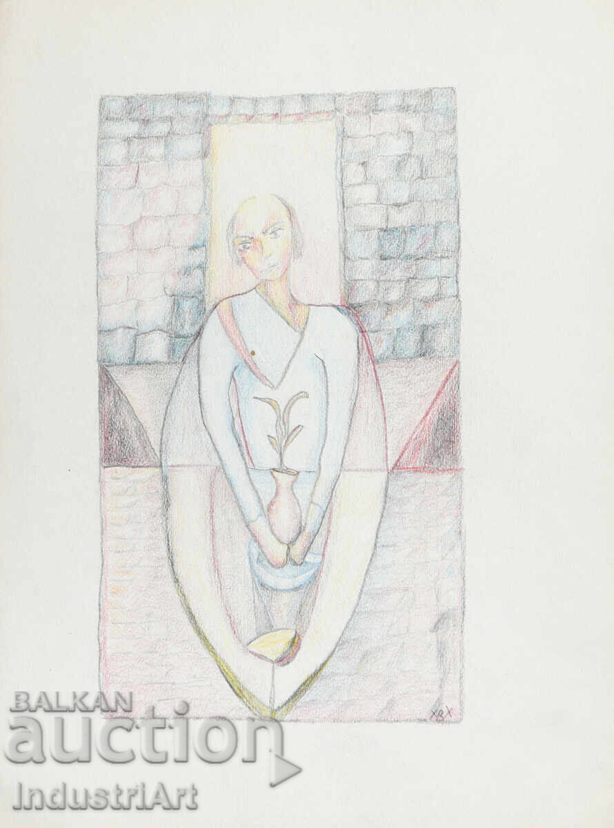 Modern Art Pastel Abstract Portrait with price 100.00 BGN | € 51.13