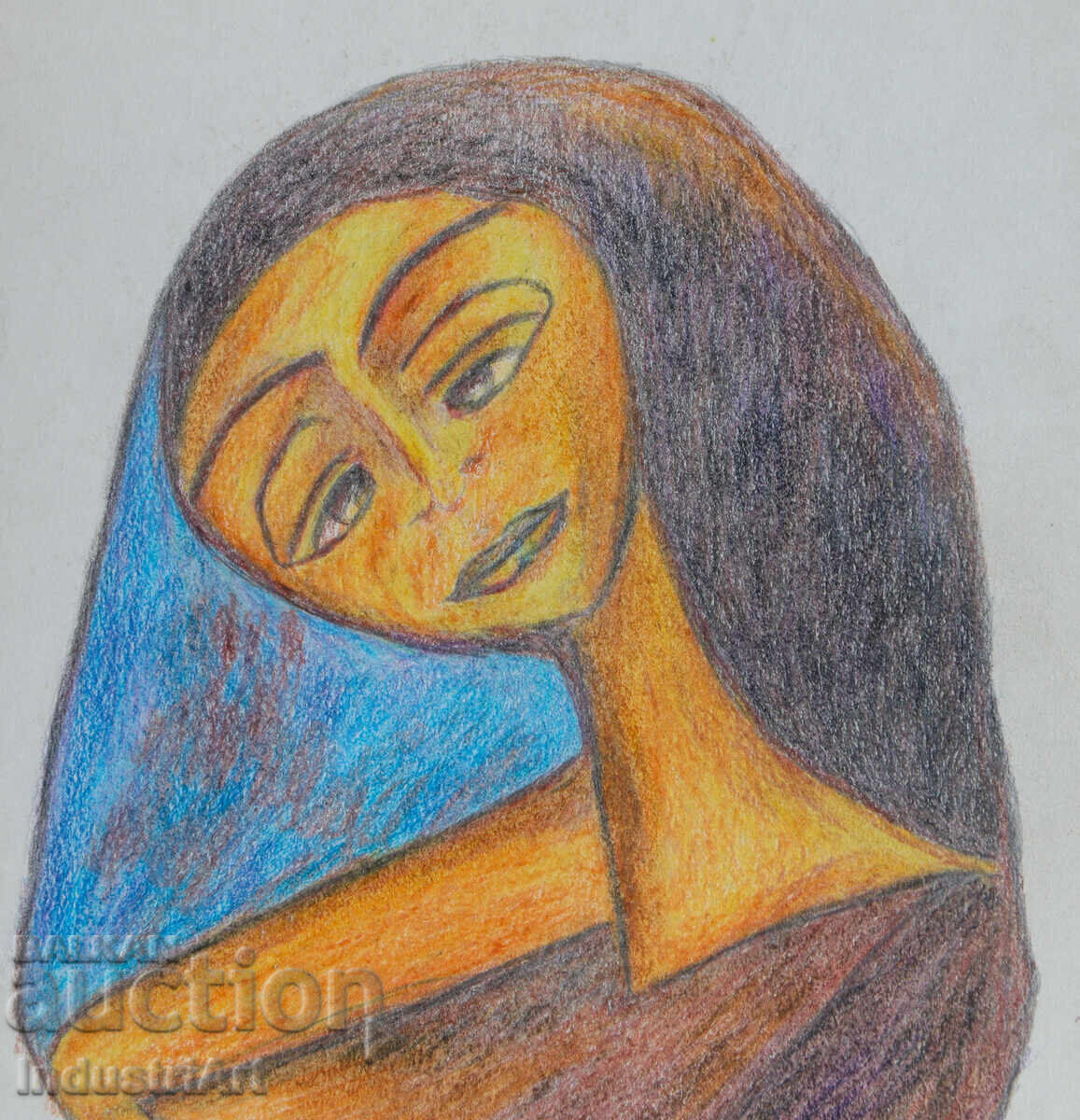 Livrarea Artă modernă pastel abstract portret feminin