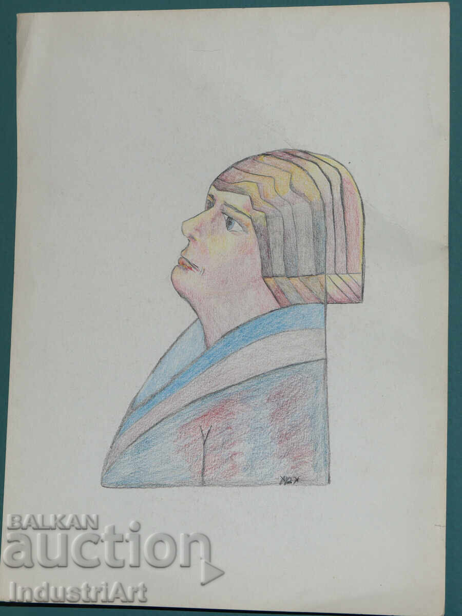 Σύγχρονη τέχνη παστέλ αφηρημένο πορτρέτο με τιμή 100.00 BGN | € 51.13 Σύγχρονη τέχνη παστέλ αφηρημένο πορτρέτο με τιμή 100.00 BGN | € 51.13