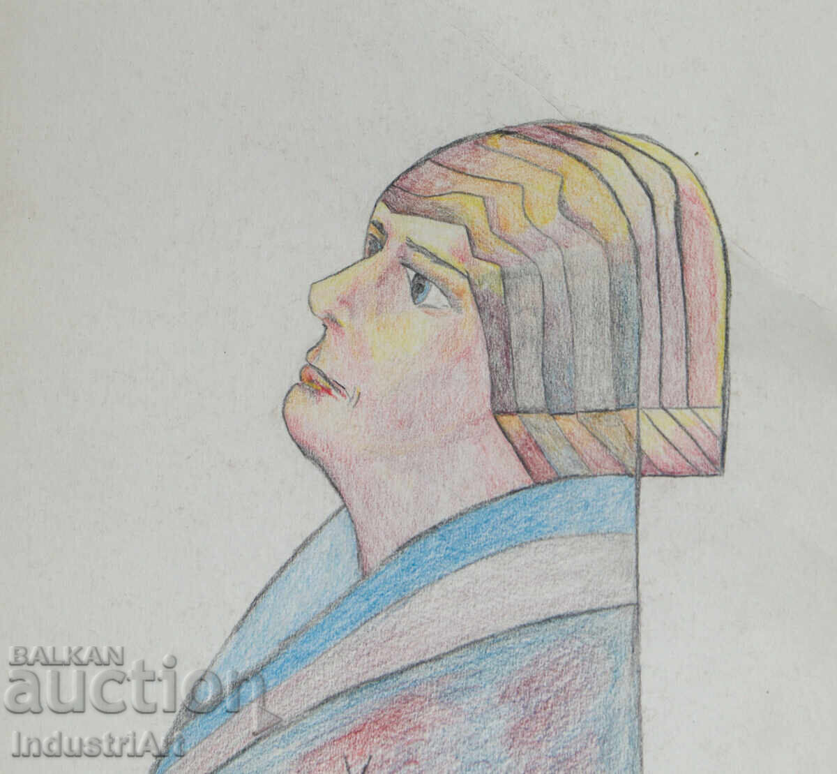 Παράδοση Σύγχρονη τέχνη παστέλ αφηρημένο πορτρέτο Παράδοση Σύγχρονη τέχνη παστέλ αφηρημένο πορτρέτο