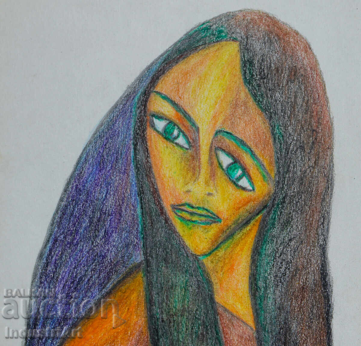 Livrarea Artă modernă pastel portret abstract