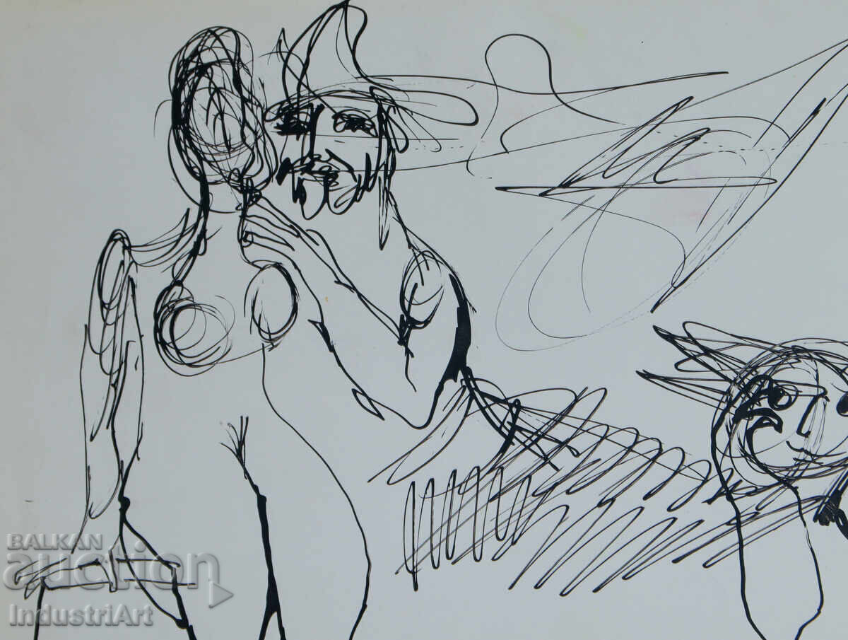 Livrarea Artă modernă tuș portret abstract figuri