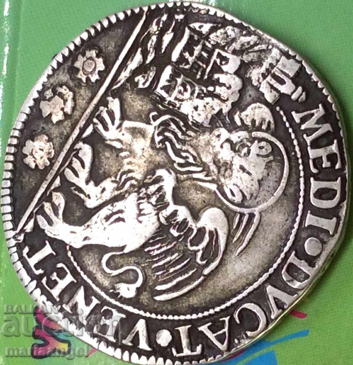 Auction  Venice 1/2 Mezzo Ducat 1767 Italy Alvise Mocenigo 11.25g Ag