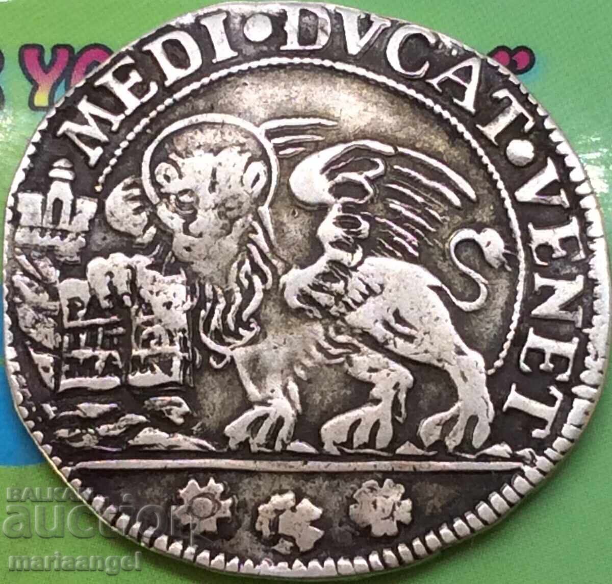 Venice 1/2 Mezzo Ducat 1767 Italy Alvise Mocenigo 11.25g Ag