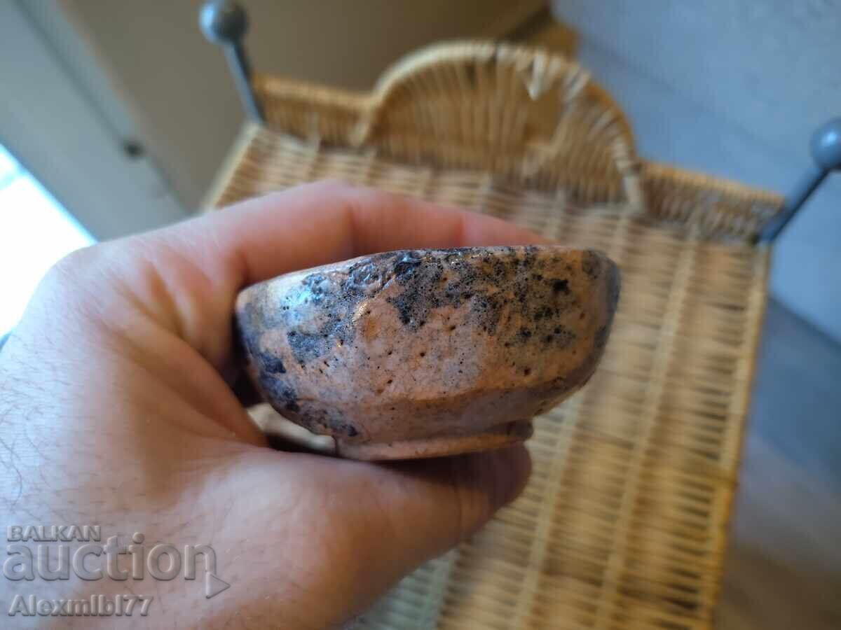Ceașcă japoneză de sake din ceramică - Hagi guinomi - Japonia - 5