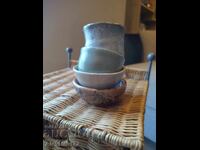 Lot of 4 Japanese ceramic sake cups - Hagi guinomi