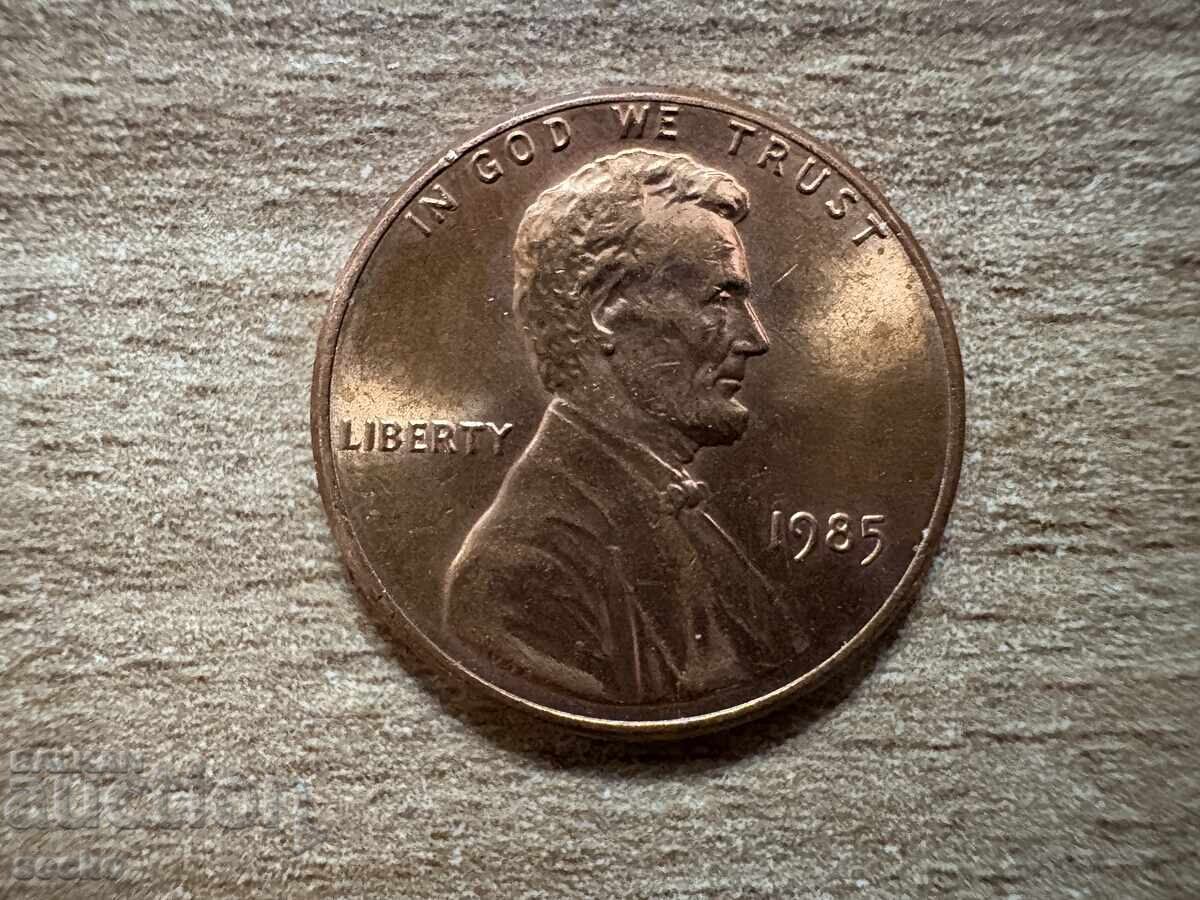 САЩ - 1 цент (1985) с цена 0.40 лв. | € 0.20 САЩ - 1 цент (1985) с цена 0.40 лв. | € 0.20