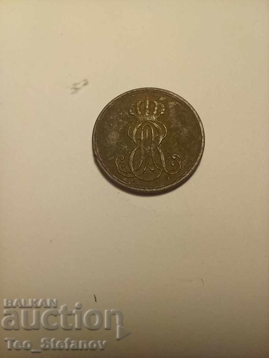 1 Pfennig 1846 AU Germany Rare with price 22.00 BGN | € 11.25