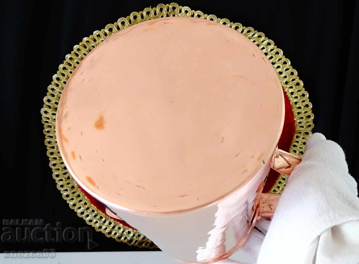 Solid copper household jug with lid, pure red copper - 7 Solid copper household jug with lid, pure red copper - 7