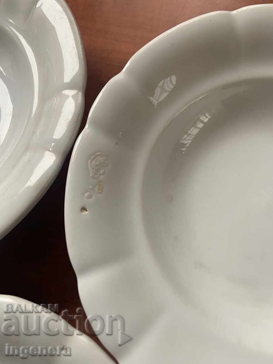 Παράδοση Πορσελάνινα Πιάτα Πιάτα από Σοσιαλιστική Βουλγαρία - 3 Τεμάχια