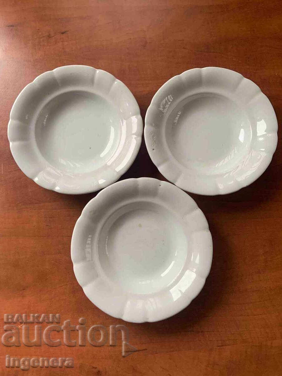 Πορσελάνινα Πιάτα Πιάτα από Σοσιαλιστική Βουλγαρία - 3 Τεμάχια