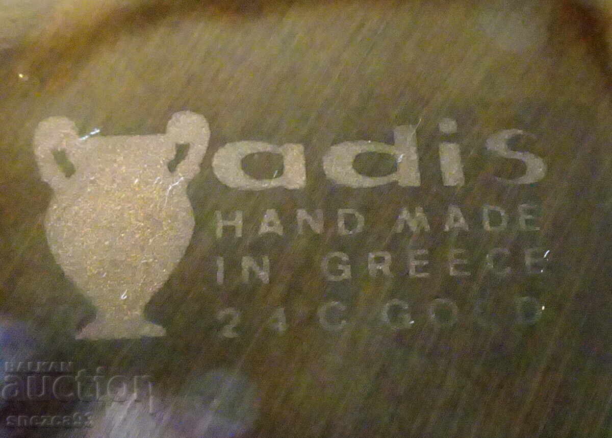 Ελληνική πορσελάνινη πιατέλα, Θεοί, 24 καράτια χρυσός, 29 εκ - 6 Ελληνική πορσελάνινη πιατέλα, Θεοί, 24 καράτια χρυσός, 29 εκ - 6