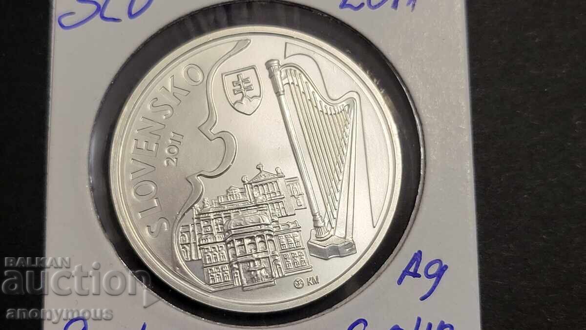 Silver Coin 10 Euro Slovakia 2011 Jan Cikker Silver Coin 10 Euro Slovakia 2011 Jan Cikker