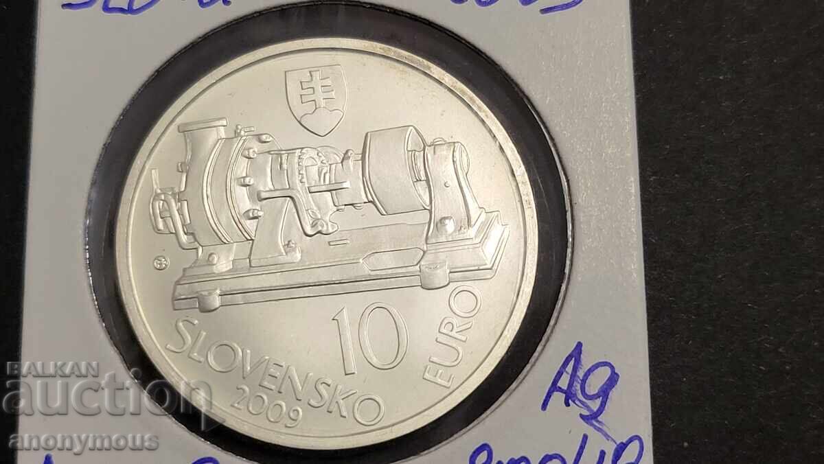 Silver Coin 10 Euro Slovakia 2009 Aurel Stodola Silver Coin 10 Euro Slovakia 2009 Aurel Stodola