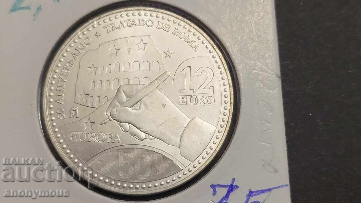 Silver Coin 12 Euro Spain 2007 Treaty of Rome with price 70.00 BGN | € 35.79 Silver Coin 12 Euro Spain 2007 Treaty of Rome with price 70.00 BGN | € 35.79