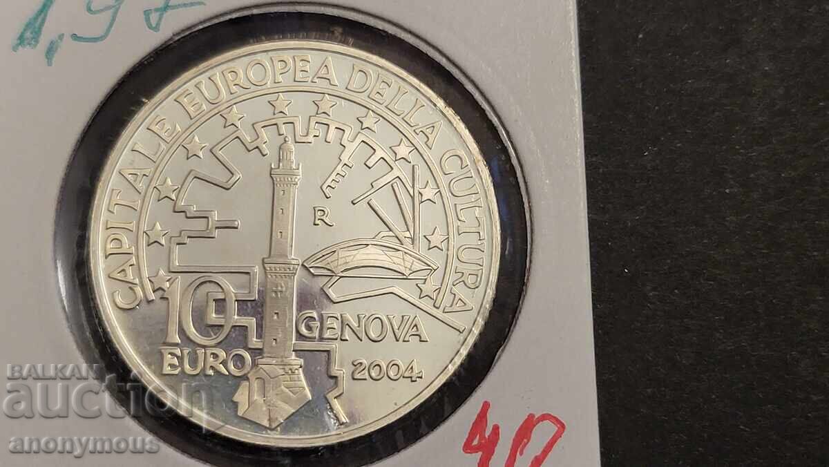 Silver coin 10 euro Italy Genoa capital of culture 2004 with price 70.00 BGN | € 35.79 Silver coin 10 euro Italy Genoa capital of culture 2004 with price 70.00 BGN | € 35.79