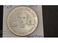 Silver Coin 10 Euro Finland 2004 Johan Runeberg