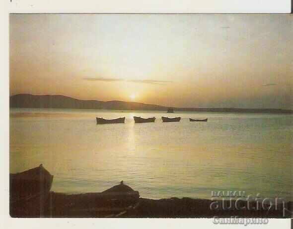 Καρτ ποστάλ Βουλγαρία Μαύρη Θάλασσα ηλιοβασίλεμα*