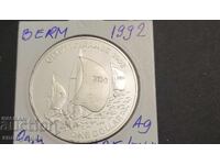 Silver Coin Bermuda 1992 1 Dollar Olympic Games