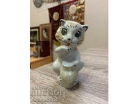 Porcelain figurine "Cat with jug"