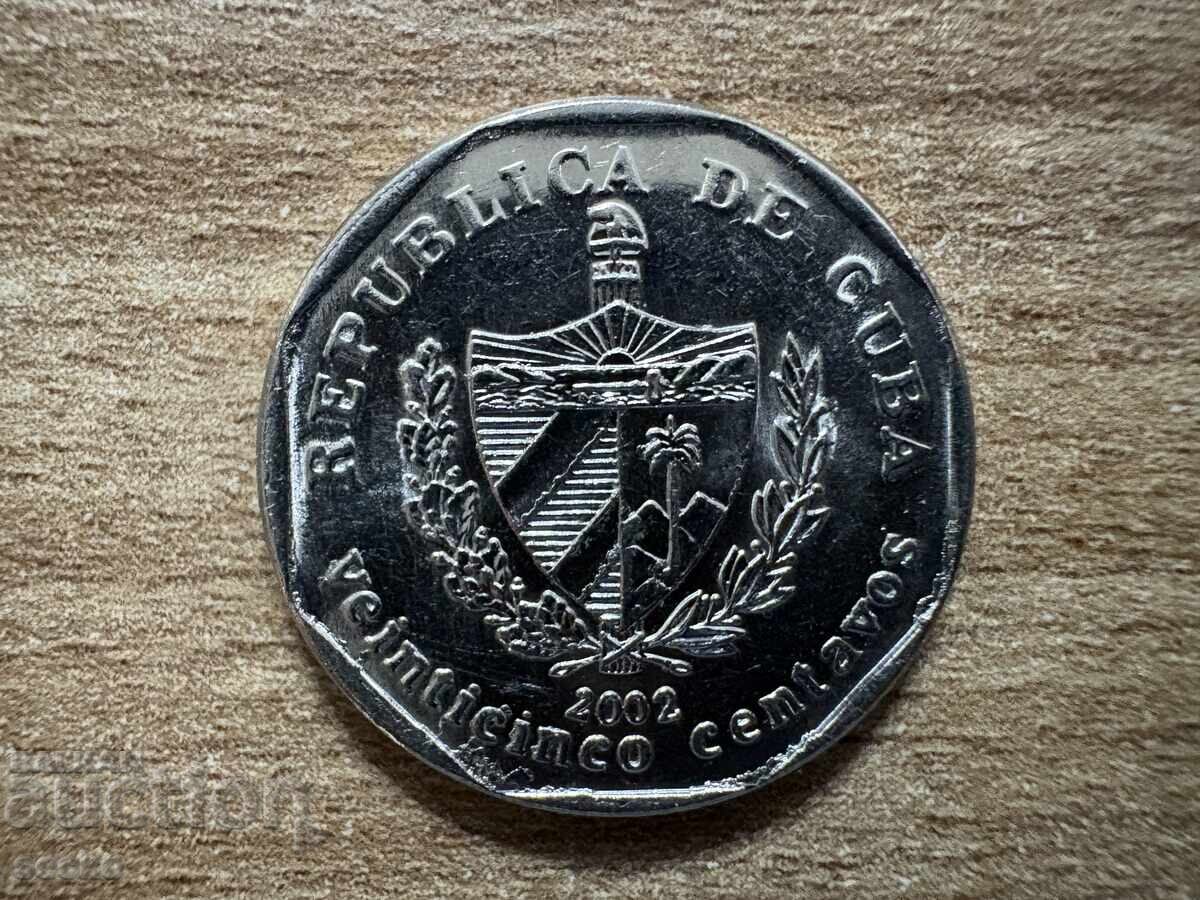 Cuba - 25 centavos (2002) cu preț 1.00 BGN | € 0.51