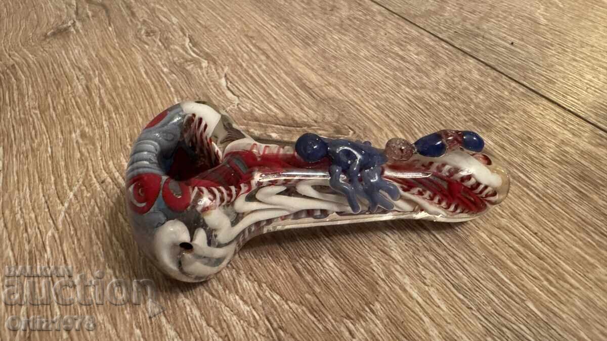 Livrarea Unică pipă uscată din sticlă, borosilicat. Excelentă