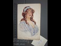 Παλιά ταχυδρομική κάρτα - Γυναίκα