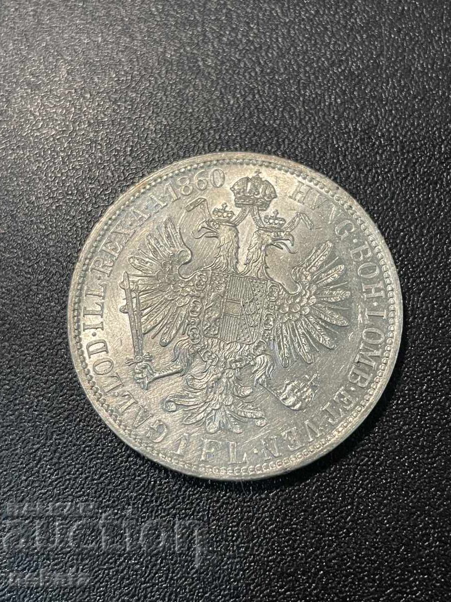 Αυστρία 1 φλορίνι, 1860 μ.Χ. Νομισματοκοπείο - Α (Βιέννη) με τιμή 70.00 BGN | € 35.79 Αυστρία 1 φλορίνι, 1860 μ.Χ. Νομισματοκοπείο - Α (Βιέννη) με τιμή 70.00 BGN | € 35.79