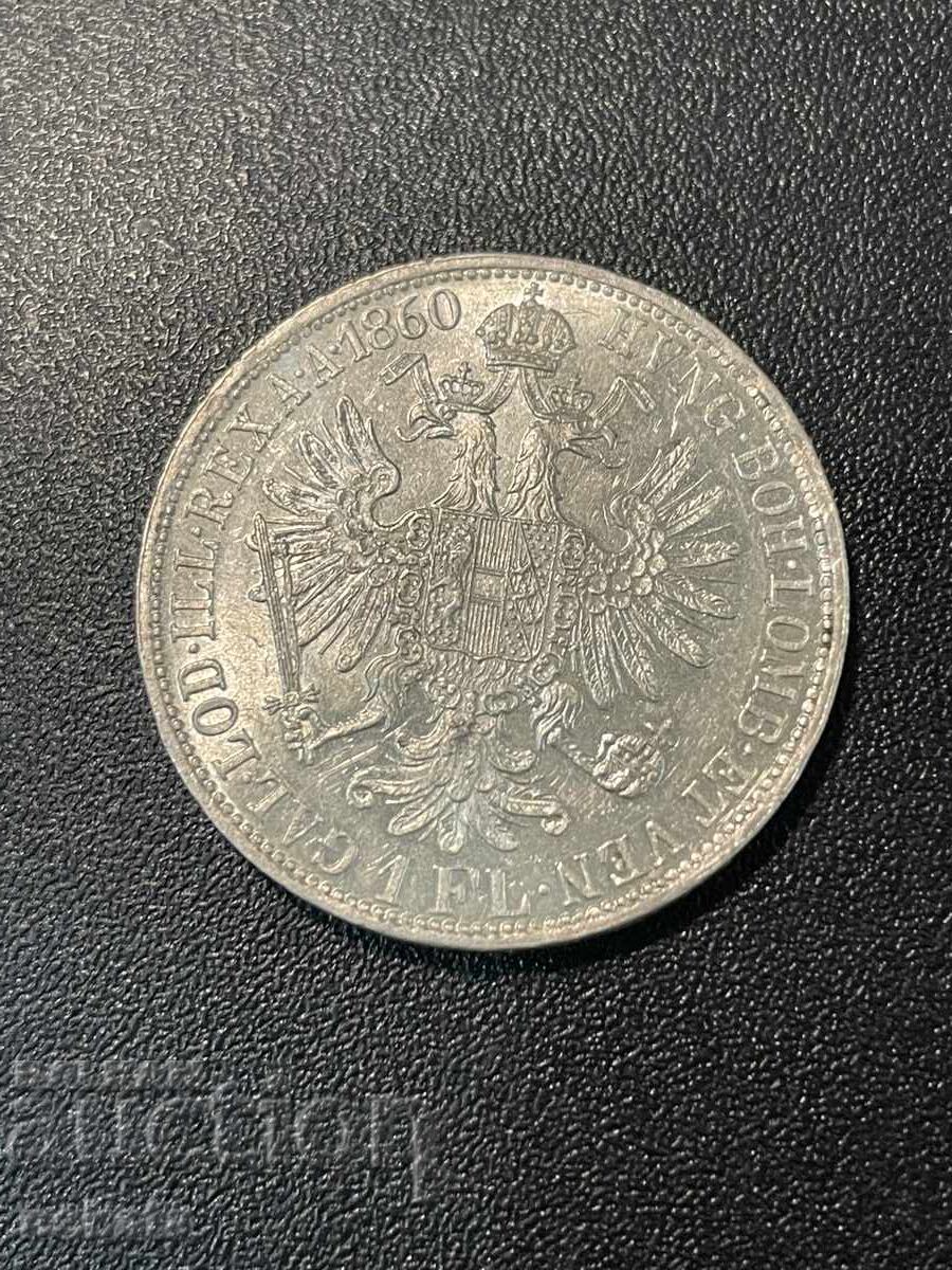 Αυστρία 1 φλορίνι, 1860 μ.Χ. Νομισματοκοπείο - Α (Βιέννη) με τιμή 70.00 BGN | € 35.79 Αυστρία 1 φλορίνι, 1860 μ.Χ. Νομισματοκοπείο - Α (Βιέννη) με τιμή 70.00 BGN | € 35.79