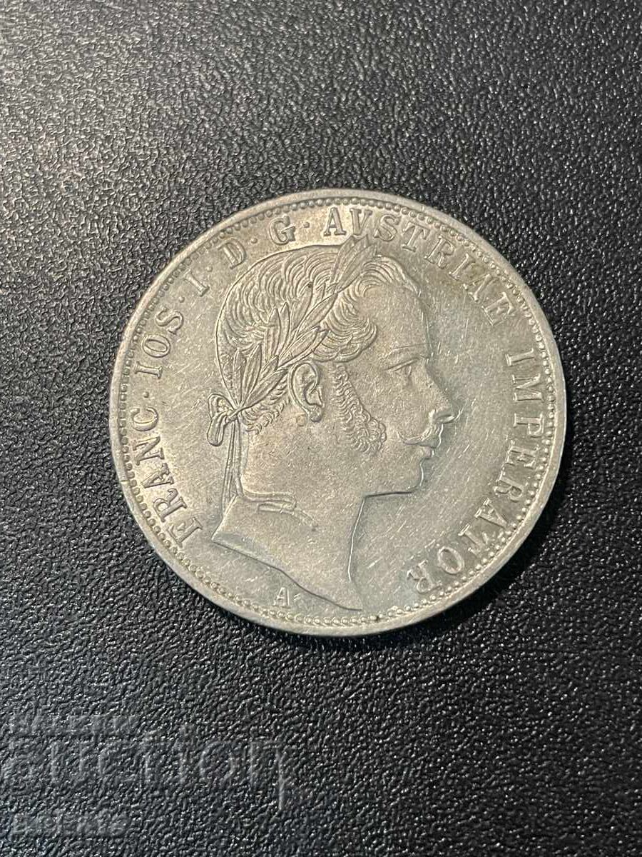 Αυστρία 1 φλορίνι, 1860 μ.Χ. Νομισματοκοπείο - Α (Βιέννη) Αυστρία 1 φλορίνι, 1860 μ.Χ. Νομισματοκοπείο - Α (Βιέννη)