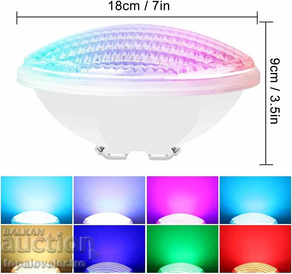 ΝΕΟ! RGB LED φωτισμός για πισίνα – 40W με τηλεχειριστήριο με τιμή 37.00 BGN | € 18.92