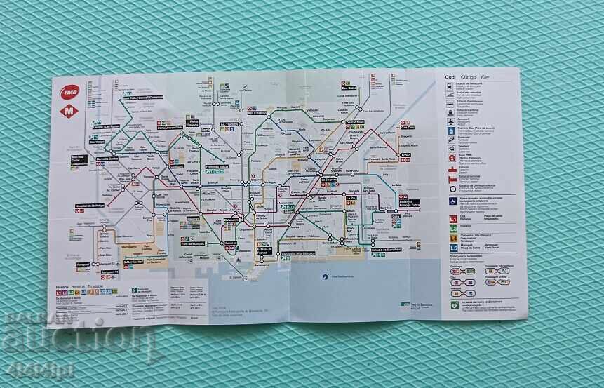 Δημοπρασία Χάρτης μετρό - Βαρκελώνη, Ισπανία