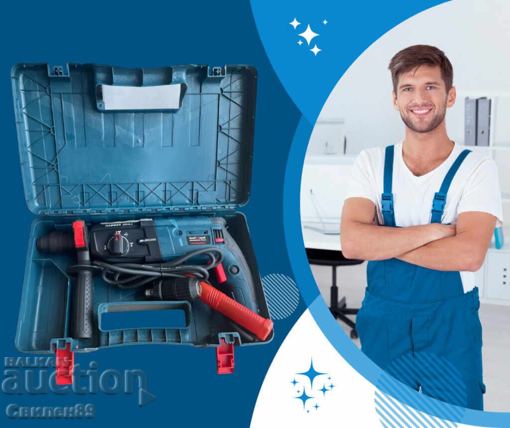 Hammer drill 1100W with 2 chucks and SDS Plus handle - Set