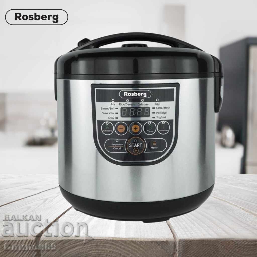 Δημοπρασία Μουλτιμάγειρας Rosberg, 780W, 5 λίτρα, 10 προγράμματα, Χειροκίνητη λειτουργία,
