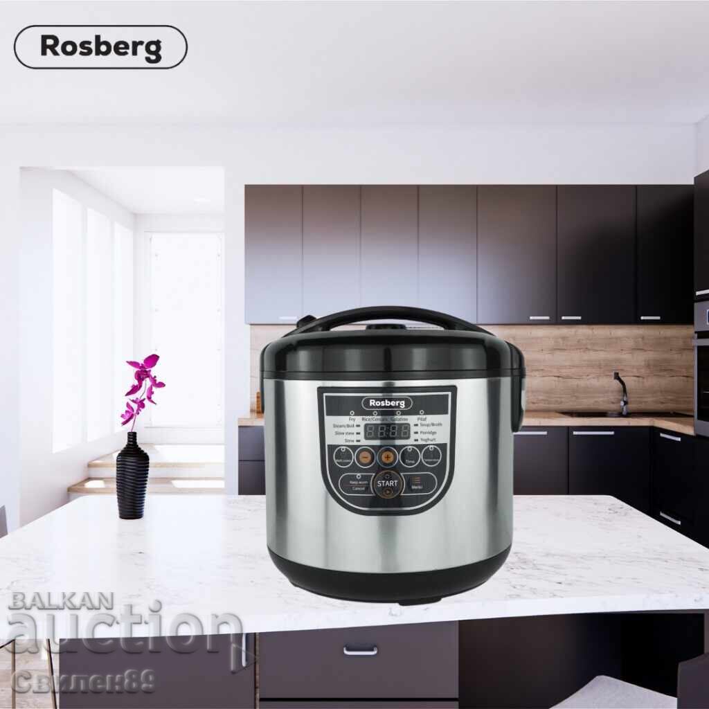 Παράδοση Μουλτιμάγειρας Rosberg, 780W, 5 λίτρα, 10 προγράμματα, Χειροκίνητη λειτουργία,