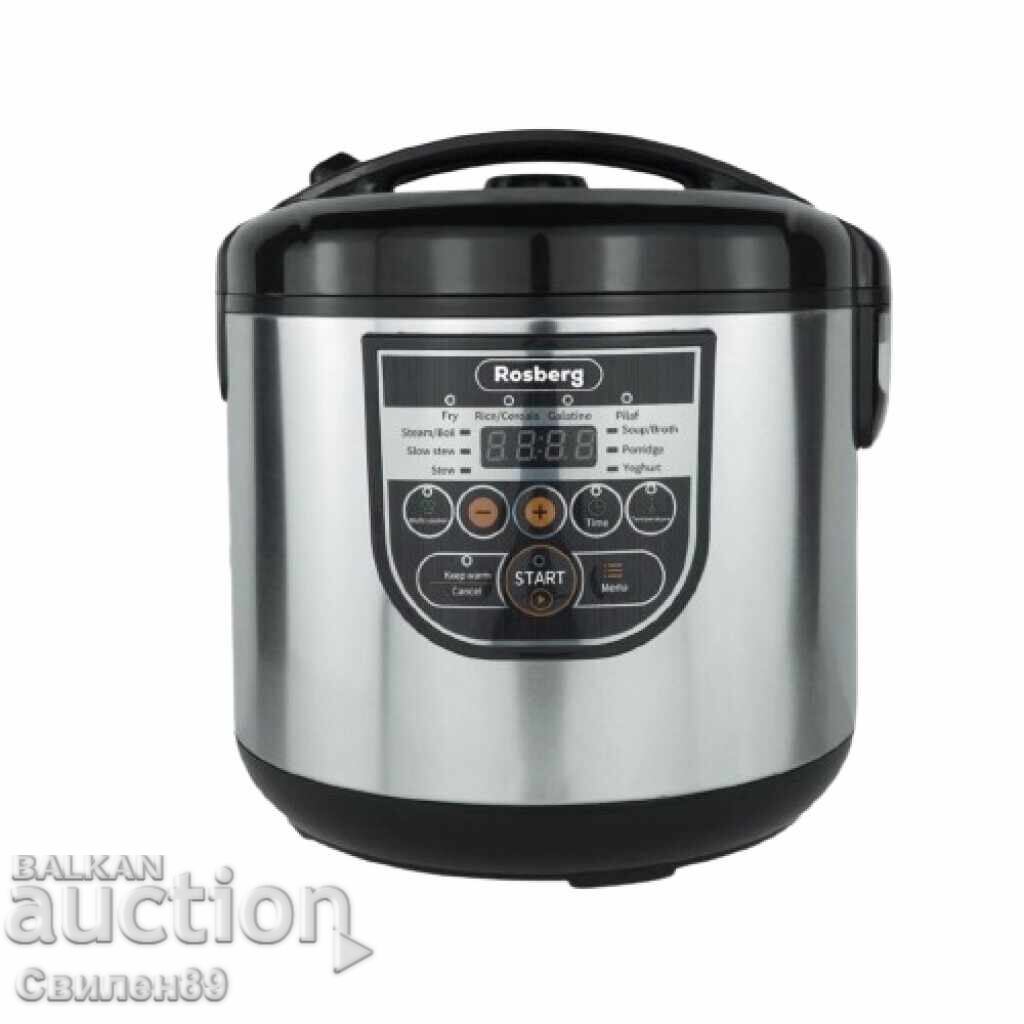Μουλτιμάγειρας Rosberg, 780W, 5 λίτρα, 10 προγράμματα, Χειροκίνητη λειτουργία,