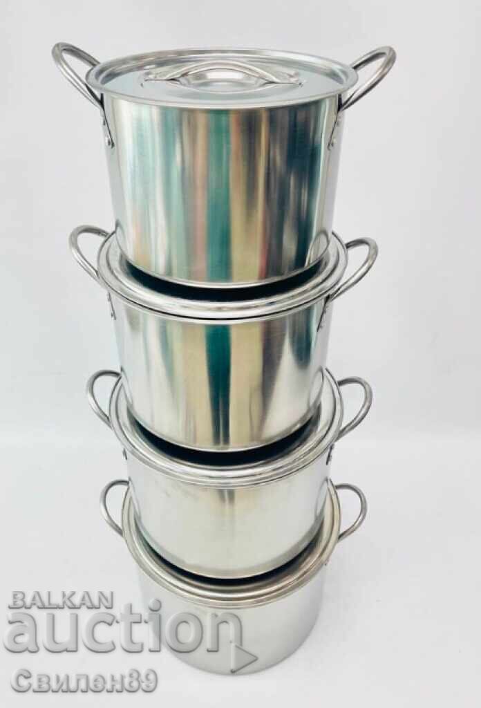 Δημοπρασία Κατσαρόλες από ανοξείδωτο χάλυβα, 4 τεμάχια / ΥΛΙΚΟ: ΑΝΟΞΕΙΔΩΤΟ