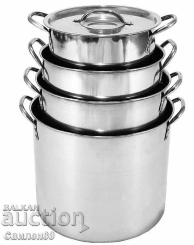 Κατσαρόλες από ανοξείδωτο χάλυβα, 4 τεμάχια / ΥΛΙΚΟ: ΑΝΟΞΕΙΔΩΤΟ - 6