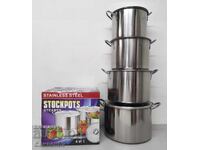 Oale din oțel inoxidabil, 4 bucăți /MATERIAL: INOX