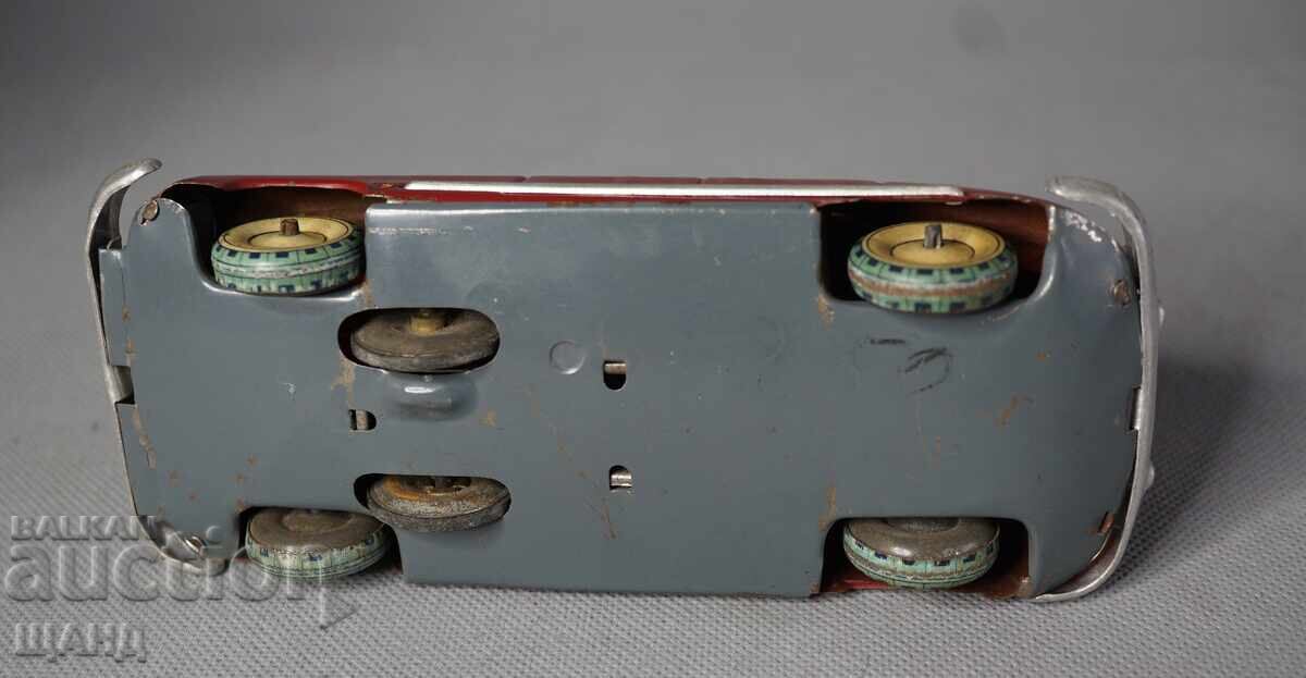 Old Japanese metal toy retro car police siren - 5