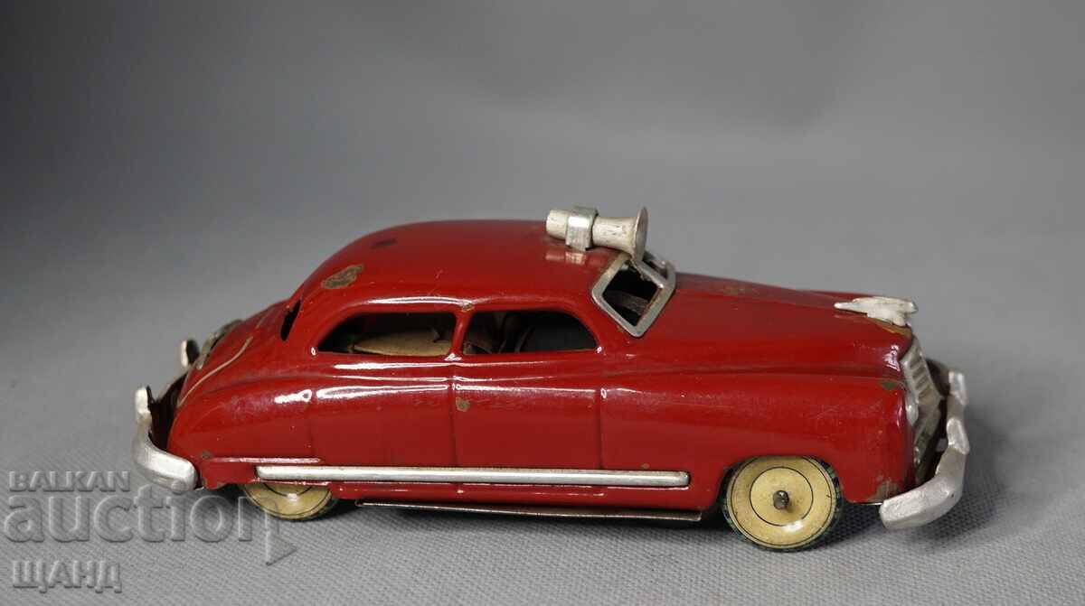 Old Japanese metal toy retro car police siren