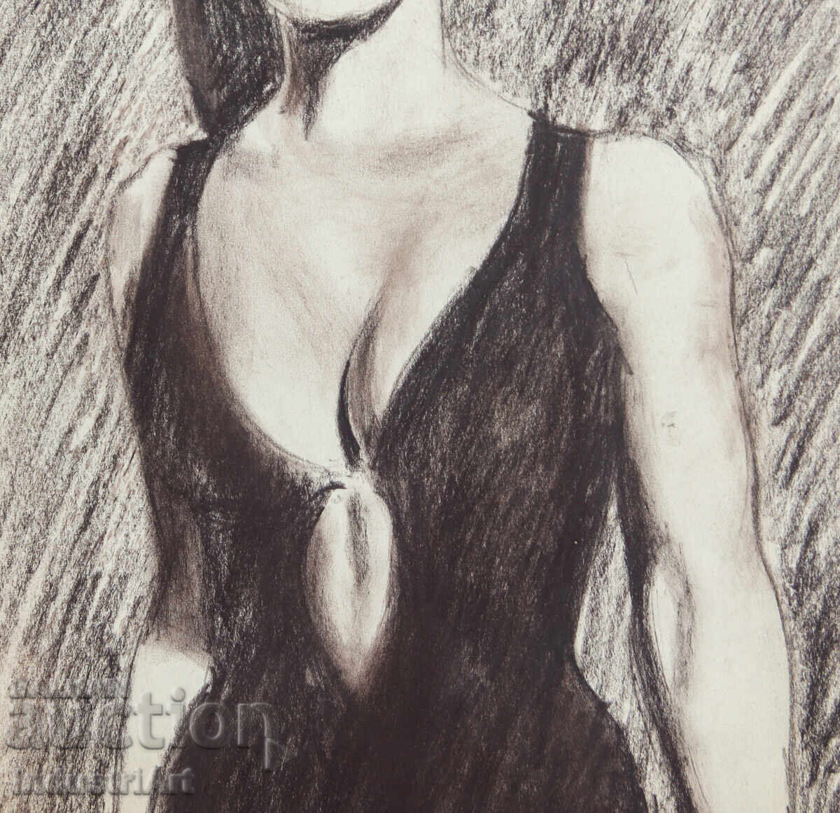 Красива рисунка пастел женски портрет - 5