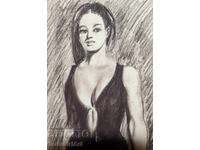 Desen frumos pastel portret feminin