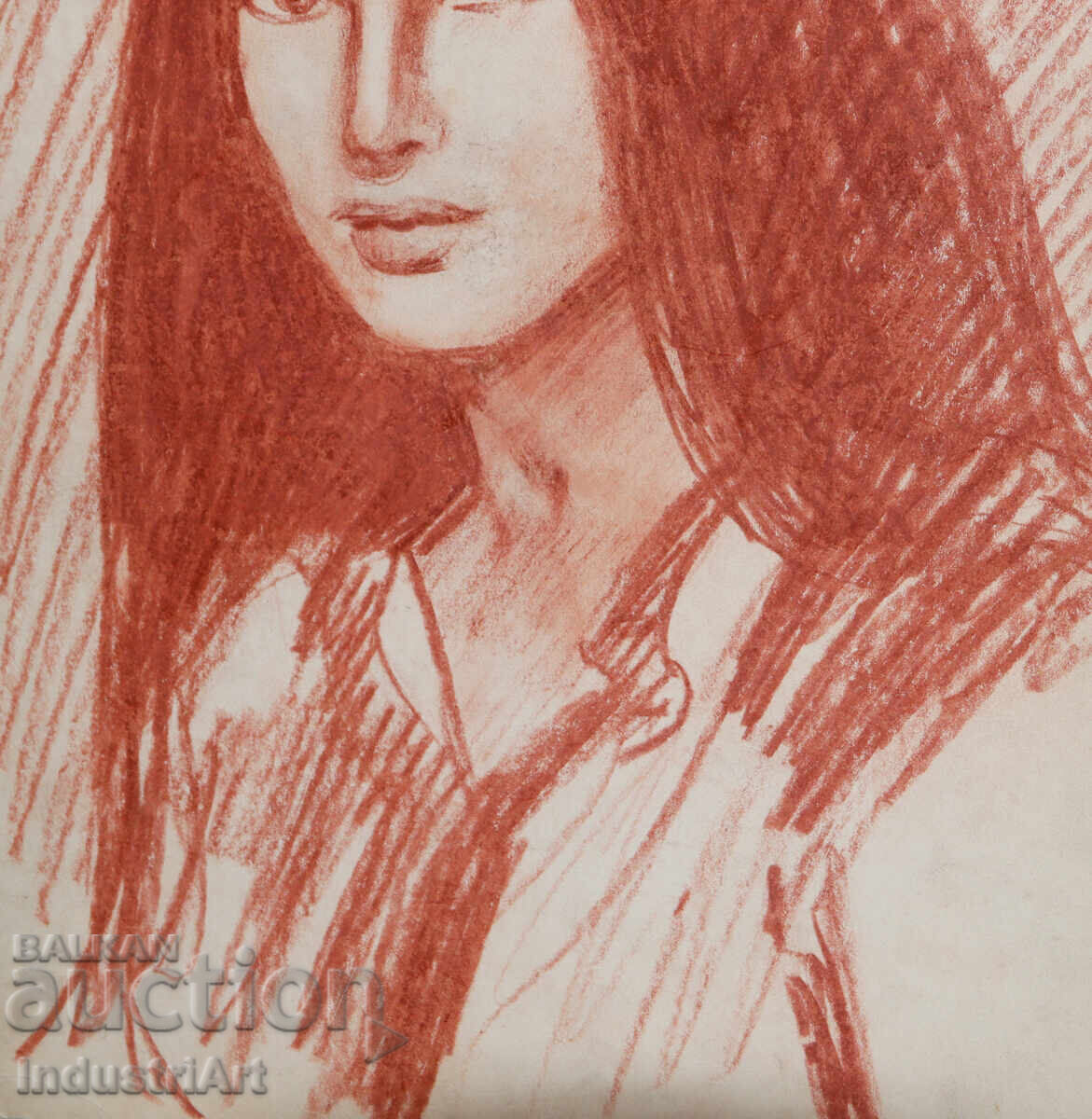 Beautiful pastel drawing of a female portrait - 5